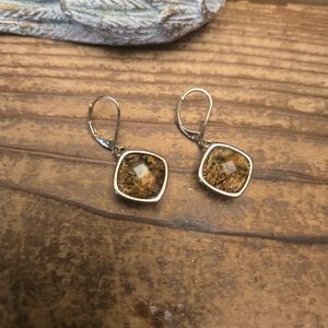 Elegant Amber Drop Earrings
